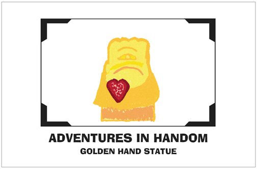 The Magical Heart of Handom - Golden Hand Statue
